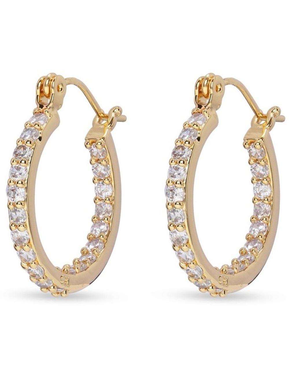 Crystal Haze Mini Serena Hoops — Clear